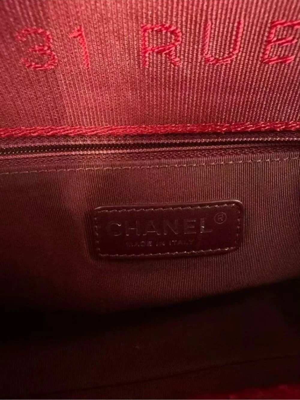 Chanel Leather Wool Felt Quilted Flap Bag